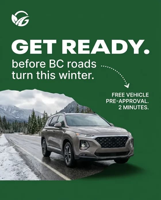 Designed offer ad: free vehicle pre-approval in two minutes